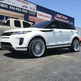22" inch Roadforce RF22 Silver Machine Wheels Range Rover Evoque Rims & Tires 265/35R22 Lexani LX-30 All Season Tires DUBSandTIRES-Pines