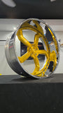 26 Inch Forgiato Smussato Wheels Gold Rims 26x9 & 26x10 255/30ZR26 & 275/30ZR26 Lexani Tires Chevy Impala