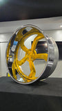 26 Inch Forgiato Smussato Wheels Gold Rims 26x9 & 26x10 255/30ZR26 & 275/30ZR26 Lexani Tires Chevy Impala