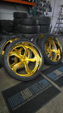 26 Inch Forgiato Smussato Wheels Gold Rims 26x9 & 26x10 255/30ZR26 & 275/30ZR26 Lexani Tires Chevy Impala
