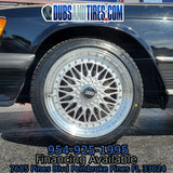 18" Inch BBS Replica Silver Wheels 18x8 18x9 Rims 215/45ZR18 235/40R18 Sumitomo HTR Tires Mercedes 580 SL DUBSandTIRES-Pines