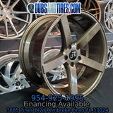 19" Inch JNC 026 bronze Wheels 19x8.5, 19x9.5 staggered Rims BP: 5x114.3 Acura TSX DUBSandTIRES-Pines