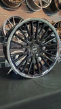 22" Inch Speedline LE01 Black Chrome Wheels 22x9.5 Rims BP: 5x114.3 265/40R22 DUBSandTIRES-Pines