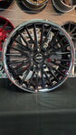 22" Inch Speedline LE01 Black Chrome Wheels 22x9.5 Rims BP: 5x114.3 265/40R22
