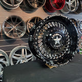 22" American Force Vader Black Milled Wheel RIMS 22x10  Wheels BP:6x139.7 Custom built wheels Ram 1500