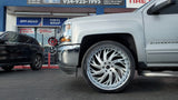 26 Inch 26x10 RIMS Artis Decatur WHEELS Lexani w/ Chrome Lip Tires: 305/30R26 Set of 4 BP:6x139.7 Chevy Silverado FINACING AVIL DUBSandTIRES-Pines