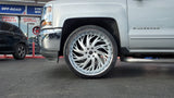 26 Inch 26x10 RIMS Artis Decatur WHEELS Lexani w/ Chrome Lip Tires: 305/30R26 Set of 4 BP:6x139.7 Chevy Silverado FINACING AVIL