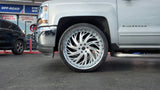26 Inch 26x10 RIMS Artis Decatur WHEELS Lexani w/ Chrome Lip Tires: 305/30R26 Set of 4 BP:6x139.7 Chevy Silverado FINACING AVIL DUBSandTIRES-Pines