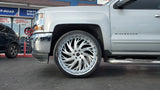 26 Inch 26x10 RIMS Artis Decatur WHEELS Lexani w/ Chrome Lip Tires: 305/30R26 Set of 4 BP:6x139.7 Chevy Silverado FINACING AVIL DUBSandTIRES-Pines