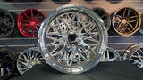 24" Inch KG1 Forged Trident Polished Lip Wheels 24x10, Rims BP: 8x180 GMC Sierra 2500 8 Lug