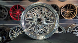 24" Inch KG1 Forged Trident Polished Lip Wheels 24x10, Rims BP: 8x180 GMC Sierra 2500 8 Lug DUBSandTIRES-Pines