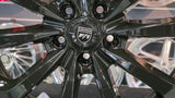 24" Inch Lexani Shadow Wheels 24x10, Gloss Black Rims BP:5x120 Range Rover 285/35R24 Toyo Proxes Tires