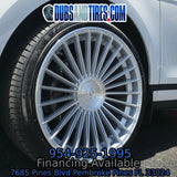 22" inch Roadforce RF22 Silver Machine Wheels Range Rover Evoque Rims & Tires 265/35R22 Lexani LX-30 All Season Tires DUBSandTIRES-Pines