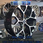 24" Inch Xcess 5 Flake Black Machined Wheels 24x9, Rims BP:5x114.3 Acura MDX 2020