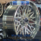 24" Inch KG1 Forged Trident Polished Lip Wheels 24x10, Rims BP: 8x180 GMC Sierra 2500 8 Lug DUBSandTIRES-Pines