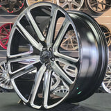 24 Inch Dub Flex Gloss Black Milled Wheels 24x10 Rims 5x115 20mm+ Dodge Challenger DUBSandTIRES-Pines