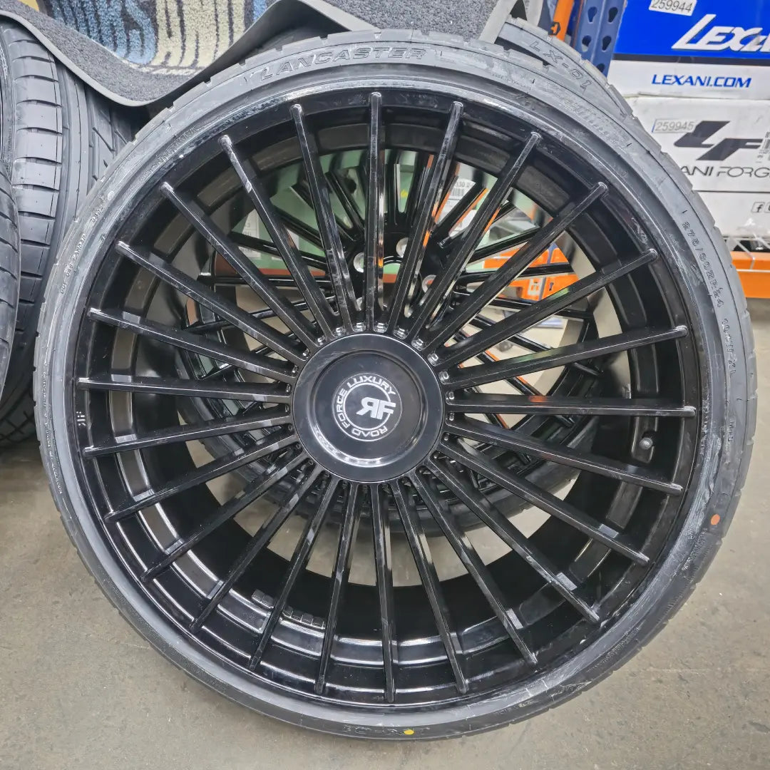 24 Inch Roadforce RF-22 Gloss Black Wheels 24x9 & 24x10 255