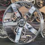 30 Inch Dub Baller Chrome Wheels 30x10 Rims 5x127 10mm+ C10 Chevy Tahoe Donks DUBSandTIRES-Pines