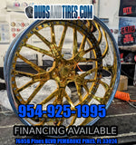 22" Savini SV25 Wheels Gold RIMS Staggered customizable 22x9(Front) 22x12(Rear) CORVETTE C8 wheels DUBSandTIRES-Pines