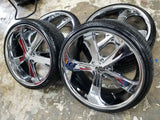 22 INCH 22X9 American Racing Nova RIM AND TIRE PACKAGE Tire: 255/30ZR22  BP:5X127 1996 Chevy Impala FINACING AVIL DUBSandTIRES-Pines