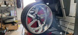 22" Inch Front & 24" Inch Rear Intro Twisted Rally Brushed Face w/ Polished Lip Wheels Rims & Tires DUBSandTIRES-Pines