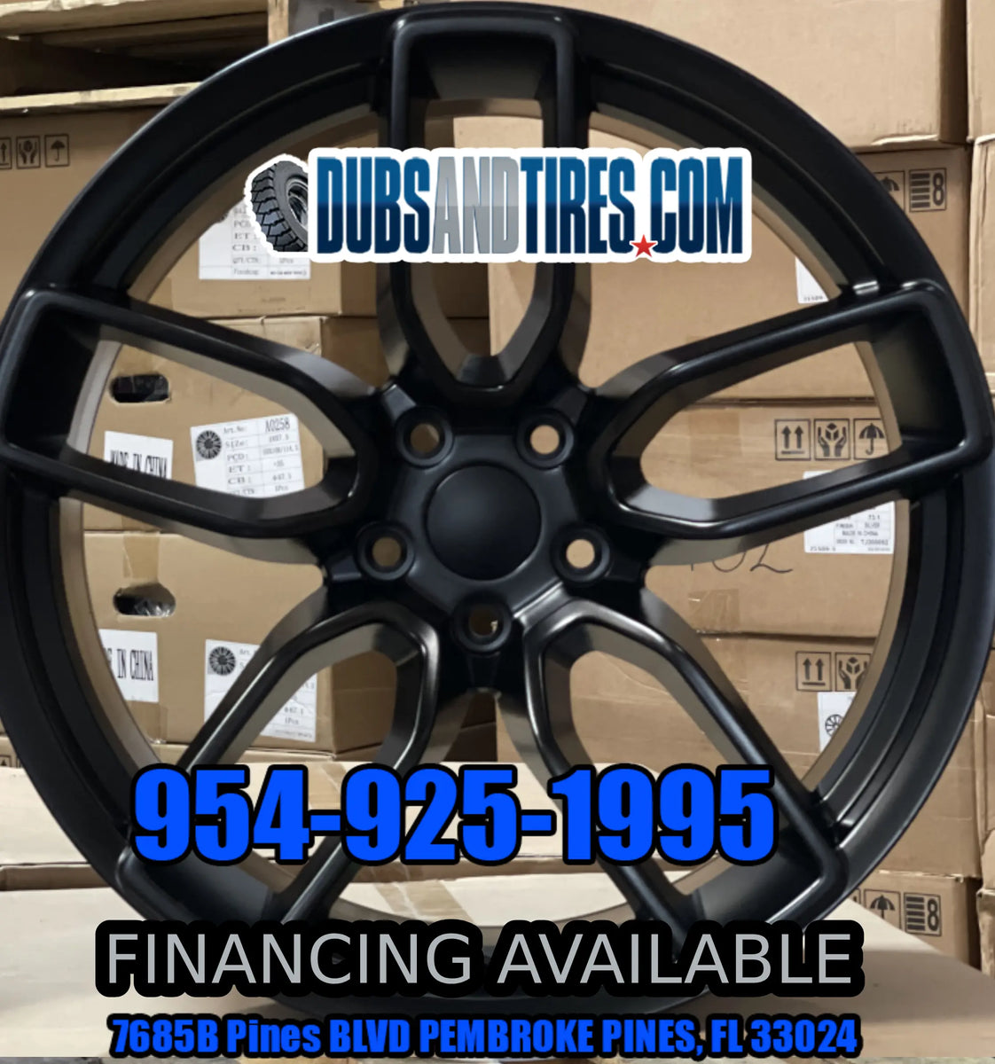 20" Inch Matte Black Wheels for Dodge Charger 20x9.5 20x10.5 Rims BP