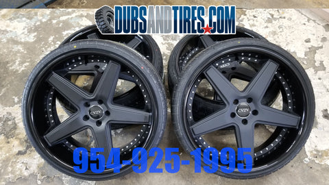 22 Inch 22x9 Azad AZ008 Rim and Tire Package BP:5x112 Mercedes CLS550 FINACING AVIL
