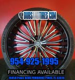 4-New 26" Inch Elure ELR-55 Black Machine Wheels 26x10 Rims Chevy Tahoe 305/30R26 Delinte DS8 Tires BP: 5x114.3 DUBSandTIRES-Pines