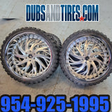24 Inch 24x9 and 24x10 RIMS Artis Decatur WHEELS Lexani w/ Chrome Lip Tires: 255/30R24 Set of 4 BP:5x120 Dodge Charger FINACING AVIL DUBSandTIRES-Pines