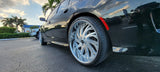 24 Inch 24x9 and 24x10 RIMS Artis Decatur WHEELS Lexani w/ Chrome Lip Tires: 255/30R24 Set of 4 BP:5x120 Dodge Charger FINACING AVIL DUBSandTIRES-Pines