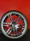 4-New 20 Inch Lexani LZ-107 Wheels 20x9 All Chrome Rims 245/40R20 Vogue Tyre Tires BP: 5x120 Cadillac CTS CT6 DUBSandTIRES-Pines