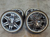 4-New 20 Inch Lexani LZ-107 Wheels 20x9 All Chrome Rims 245/40R20 Vogue Tyre Tires BP: 5x120 Cadillac CTS CT6 DUBSandTIRES-Pines
