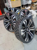 4-New 26" Inch Cadillac Escalade 5822 Machine Black Wheels 26x10 Rims Dodge Ram 1500 33x13.50R26 Repulsor MT Delinte DS8 Tires BP: 6x139.7 DUBSandTIRES-Pines