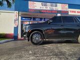 4-New 26" Inch Elure ELR-55 Black Machine Wheels 26x10 Rims Chevy Tahoe 305/30R26 Delinte DS8 Tires BP: 5x114.3 DUBSandTIRES-Pines