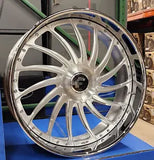 26" FORGIATO WHIPS RIMS Brushed Chrome Staggered 26x9(Front) 26x10(Rear) WHEELS CAPRICE IMPALA DONK CADILLAC BUICK C10 DUBSandTIRES-Pines