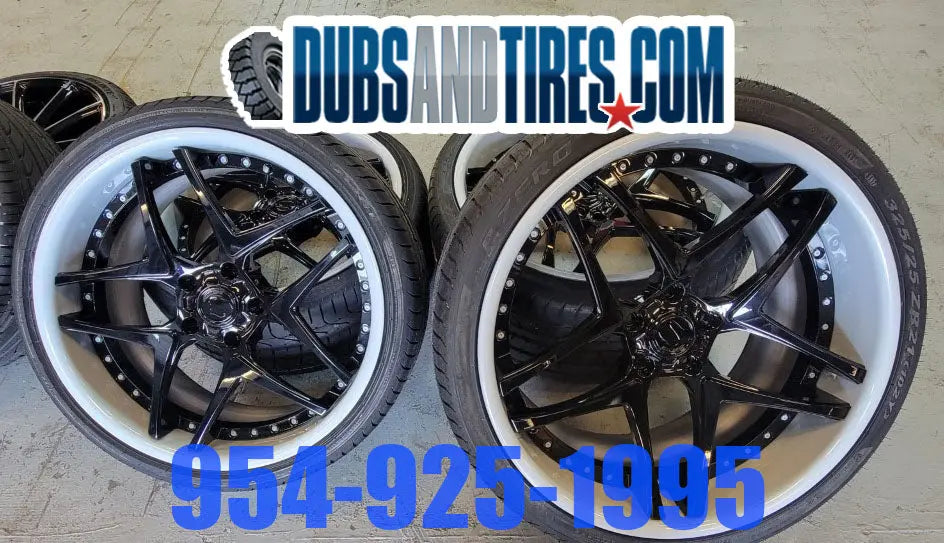 20 INCH 20X9 AND 21X12 SAVINI SV76 RIMS AND TIRES PACKAGE