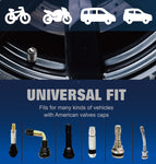 Raised Fist Design – Black Tire Valve Stem Caps – Universal Fit