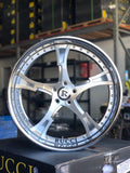 22" Rucci Twist Wheels Chrome RIMS Staggered 22x10 (Front) 22x11 (Rear) Maserati Customizable Wheels