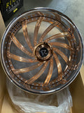 26" Rucci Pure Wheels Rose Gold RIMS 26x9.5 26x10 Impala Custom Wheels BP:5x120.65