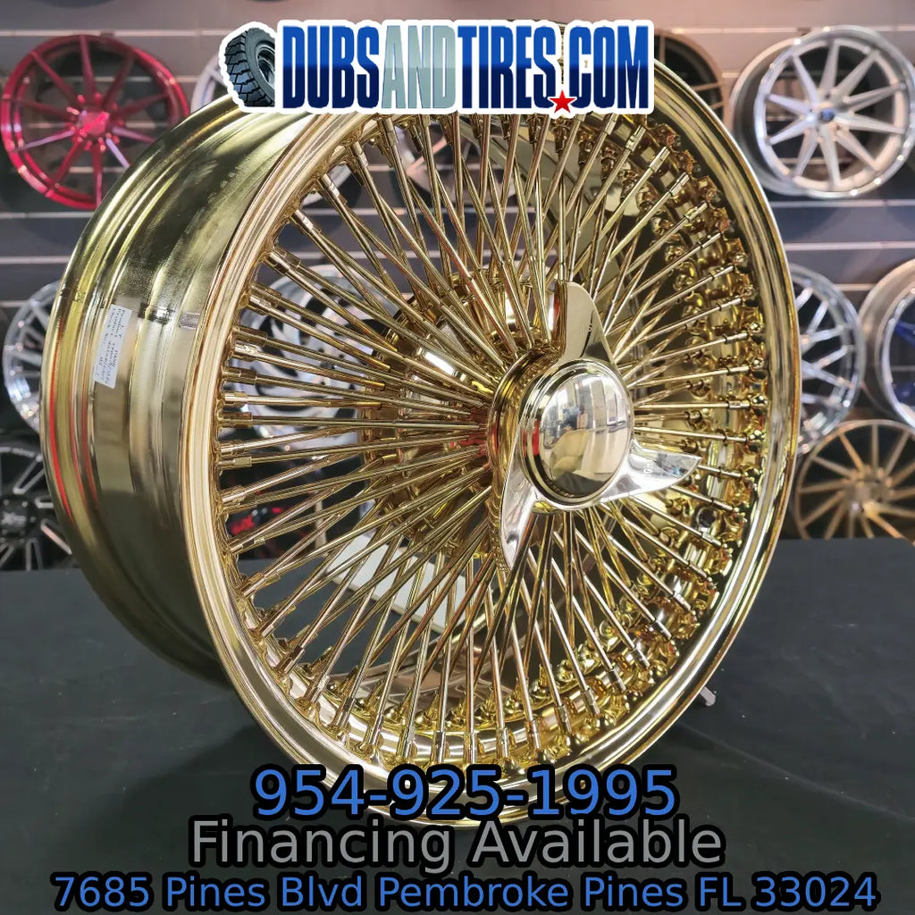 17 Inch Player Wire Wheels Gold Mazda Protege Rims 17x8 205/40R17 Coso ...