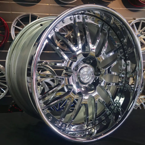19/20 Inch Savini SV25 Chrome Lip Wheels 19x10 20x12 Rims 5x120 Corvette Z06