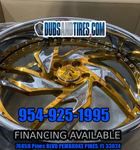 24" Rucci Breitling Wheels Gold Chrome Two Tone Paint RIMS Staggered 24x9(Front) 24x12(Rear) Oldsmobile Custom Wheels