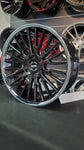 22" Inch Speedline LE01 Gloss Black Wheels 22x9.5 Rims Lexus BP: 6x139.7
