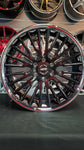 22" Inch Speedline LE01 Black Chrome Wheels 22x9.5 Rims BP: 5x114.3 265/40R22