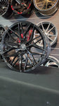 20" Inch Rohana RFX 17 Gloss Black Wheels staggered 20x9 20x11 Rims BP: 5x120 Porsche Taycan