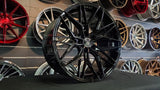 20" Inch Rohana RFX 17 Gloss Black Wheels staggered 20x9 20x11 Rims BP: 5x120 Porsche Taycan