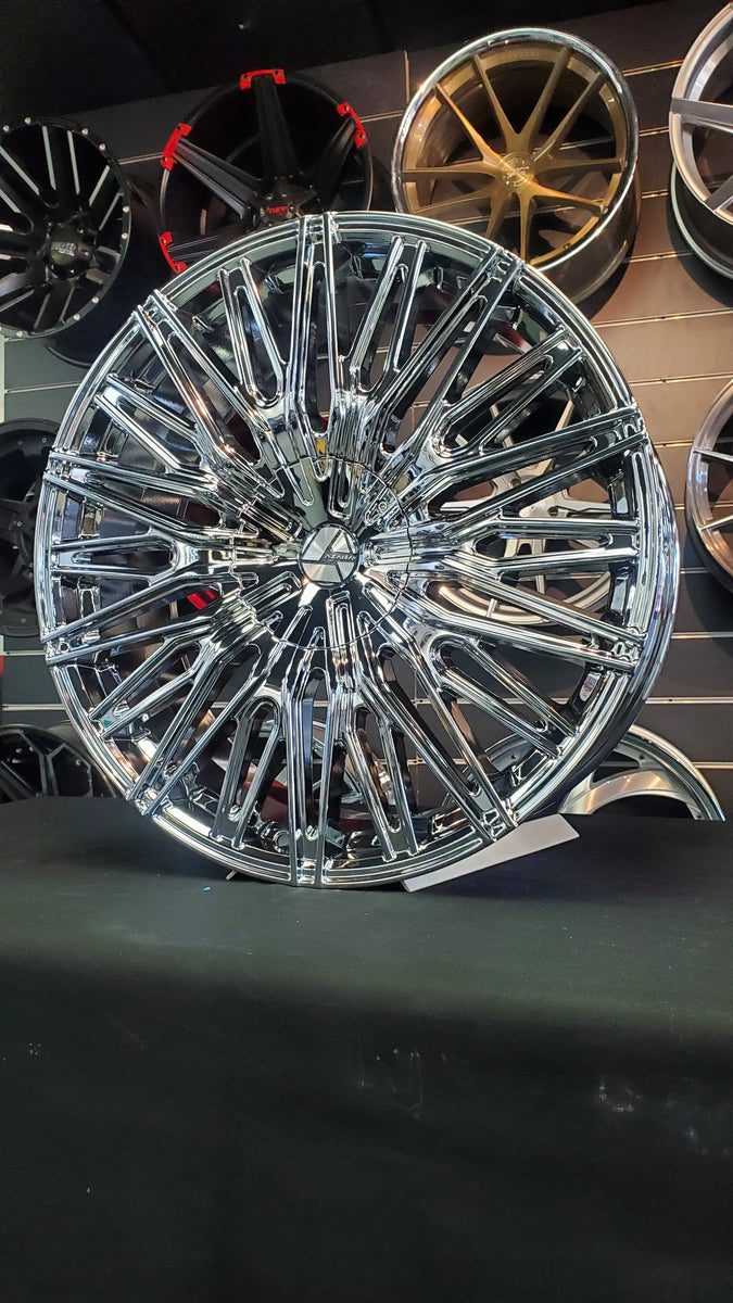 Azara 22 Inch Rims 22 INCH 22x8.5 Azara AZA 522 Nano RIMS AND TIRES PACKAGE NEW WHEELS Ca ...
