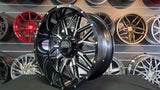 22" 22x10 Massiv OR1 Black Milled Wheels 6x135 Rims Ford F150 rims 31x12.50R22 Venom Tires