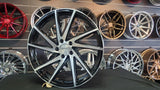 20" Inch Ravetti M10  Black Machine Wheels 20x8.5 Rims BP: 5x114.3 225/30ZR20 225/30ZR20 Lexani LX-20 Hyundai Veloster