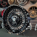 22" American Force Vader Black Milled Wheel RIMS 22x10  Wheels BP:6x139.7 Custom built wheels Ram 1500